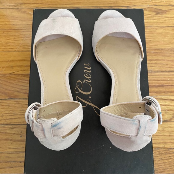 J.Crew Pink Laila Suede Wedges - Picture 3 of 4